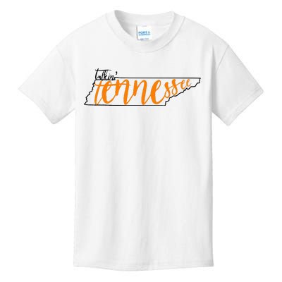 Talkin Tennessee Talking Tennessee Tn Orange White Outfits Kids T-Shirt