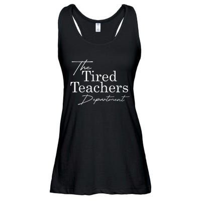 The Tired Teachers Department Teacher Appreciation Day Gift Ladies Essential Flowy Tank