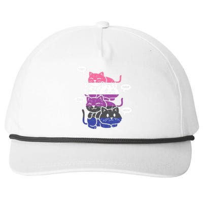 They Their Them Meow Cats Pronouns LGBTQ Genderfluid Flag Snapback Five-Panel Rope Hat