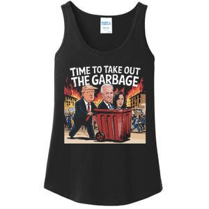 Time To Take Out The Garbage Kamala Trump Supporter Swea Ladies Essential Tank