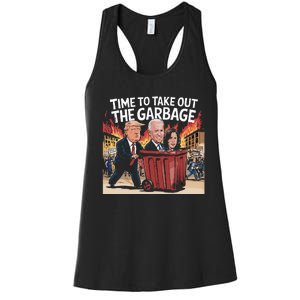 Time To Take Out The Garbage Kamala Trump Supporter Swea Women's Racerback Tank