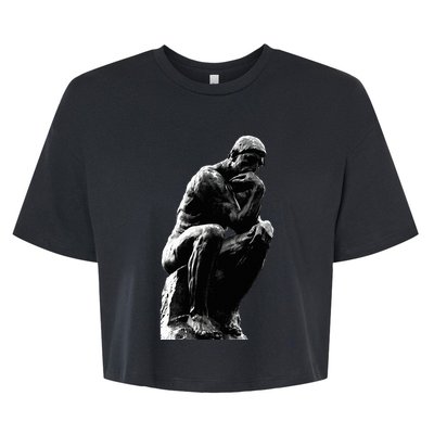 The Thinker (The Poet) By Auguste Rodin Bella+Canvas Jersey Crop Tee