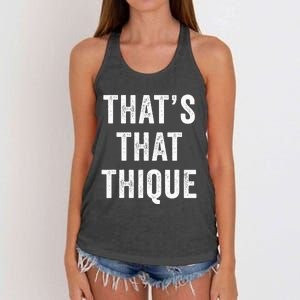 Thats That Thique Cute Concert Outfit Women's Knotted Racerback Tank