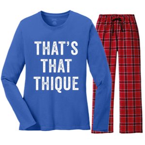 Thats That Thique Cute Concert Outfit Women's Long Sleeve Flannel Pajama Set 