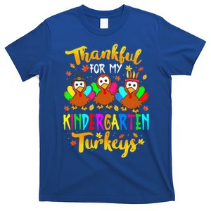 Teacher Thanksgiving Thankful For My Kindergarten Turkeys T-Shirt