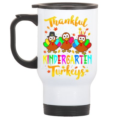 Teacher Thanksgiving Thankful For My Kindergarten Turkeys Stainless Steel Travel Mug