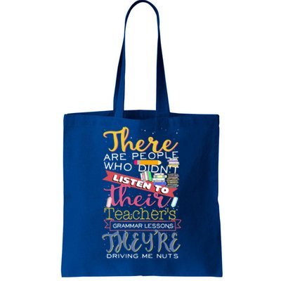 There Their Theyre English Grammar School Language Teacher Gift Tote Bag