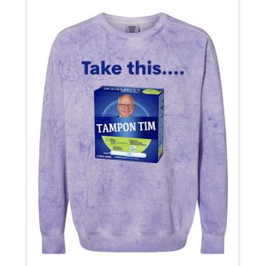 Tampontim Tampon Tim Funny Kamalas Vice President Tim Walz 2024 Colorblast Crewneck Sweatshirt