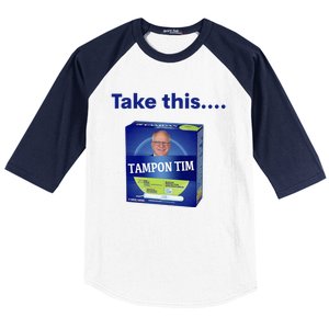 Tampontim Tampon Tim Funny Kamalas Vice President Tim Walz 2024 Baseball Sleeve Shirt