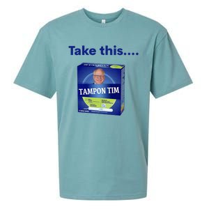 Tampontim Tampon Tim Funny Kamalas Vice President Tim Walz 2024 Sueded Cloud Jersey T-Shirt