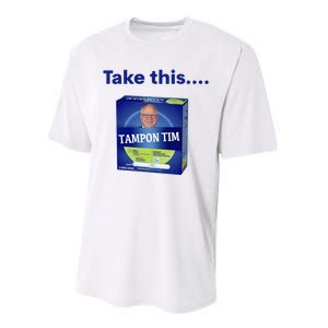 Tampontim Tampon Tim Funny Kamalas Vice President Tim Walz 2024 Performance Sprint T-Shirt