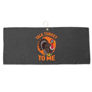 Thankgiving Turkey Talk Turkey To Me Retro Gift Large Microfiber Waffle Golf Towel