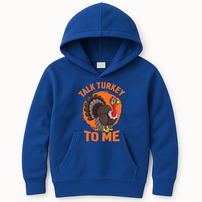 Thankgiving Turkey Talk Turkey To Me Retro Gift Kids Hoodie