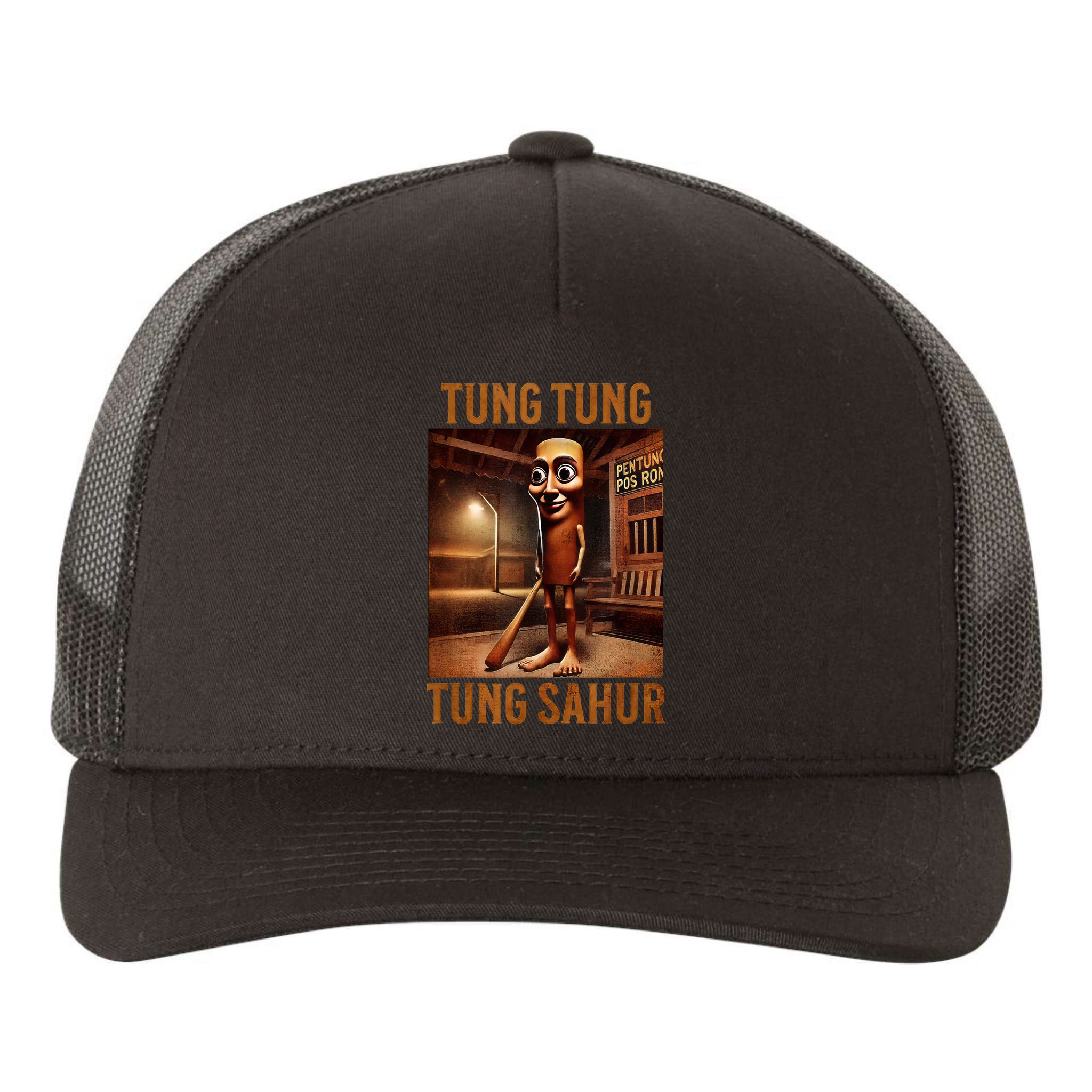 Tung Tung Tung Sahur Italian Brainrot Meme Yupoong Adult 5-Panel Trucker Hat