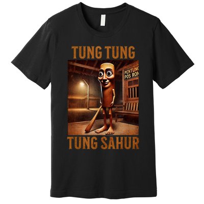 Tung Tung Tung Sahur Italian Brainrot Meme Premium T-Shirt