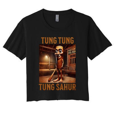 Tung Tung Tung Sahur Italian Brainrot Meme Crop Top