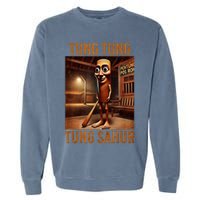Tung Tung Tung Sahur Italian Brainrot Meme Garment-Dyed Sweatshirt