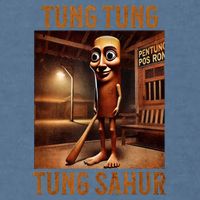 Tung Tung Tung Sahur Italian Brainrot Meme Garment-Dyed Sweatshirt