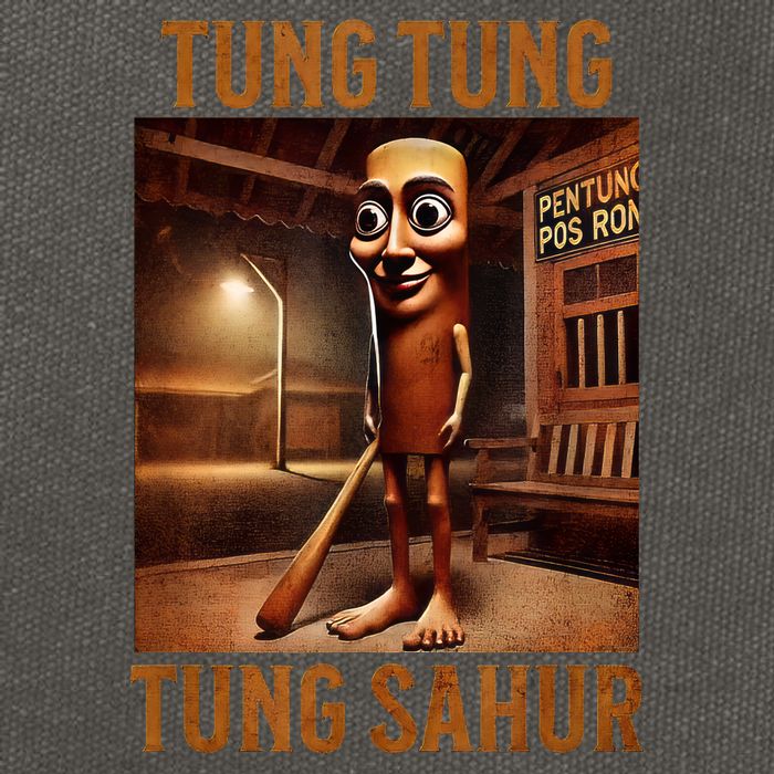 Tung Tung Tung Sahur Italian Brainrot Meme Cotton Canvas Backpack