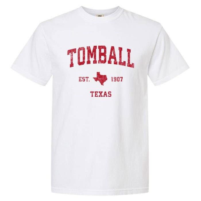 Tomball Texas Tx Vintage Sports Garment-Dyed Heavyweight T-Shirt