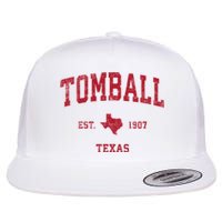 Tomball Texas Tx Vintage Sports Flat Bill Trucker Hat