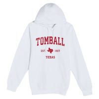 Tomball Texas Tx Vintage Sports Premium Pullover Hoodie