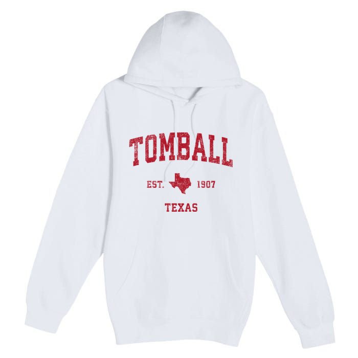 Tomball Texas Tx Vintage Sports Premium Pullover Hoodie