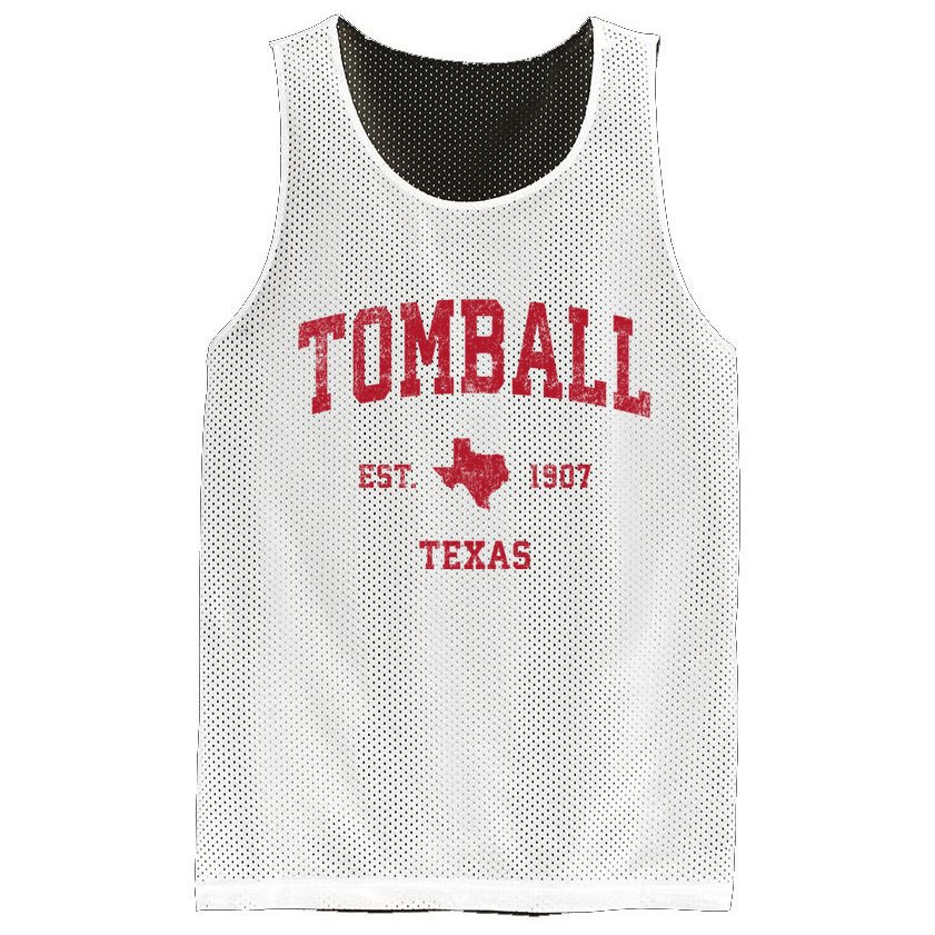 Tomball Texas Tx Vintage Sports Mesh Reversible Basketball Jersey Tank