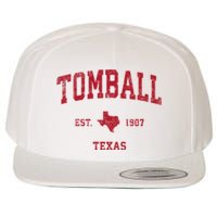 Tomball Texas Tx Vintage Sports Wool Snapback Cap