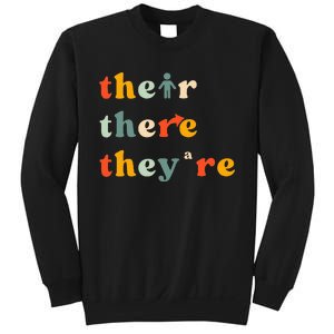 There Their TheyRe English Grammar Teacher Back To School Sweatshirt