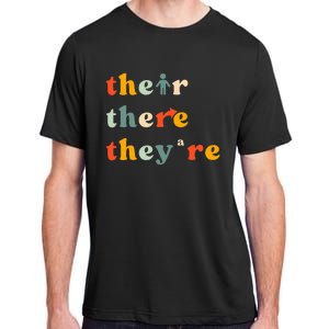 There Their TheyRe English Grammar Teacher Back To School Adult ChromaSoft Performance T-Shirt