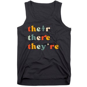 There Their TheyRe English Grammar Teacher Back To School Tank Top