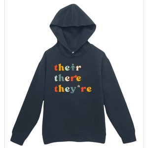 There Their TheyRe English Grammar Teacher Back To School Urban Pullover Hoodie