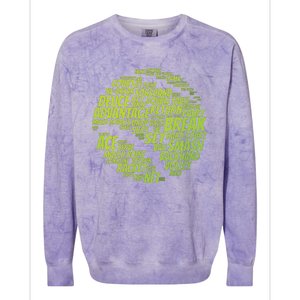 Tennis Terms Tennis Player Playing Tennis Ball Colorblast Crewneck Sweatshirt