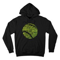 Tennis Terms Tennis Player Playing Tennis Ball Hoodie