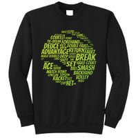 Tennis Terms Tennis Player Playing Tennis Ball Sweatshirt