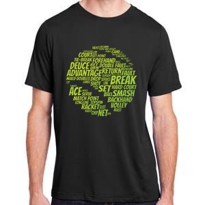 Tennis Terms Tennis Player Playing Tennis Ball Adult ChromaSoft Performance T-Shirt