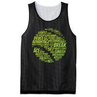 Tennis Terms Tennis Player Playing Tennis Ball Mesh Reversible Basketball Jersey Tank