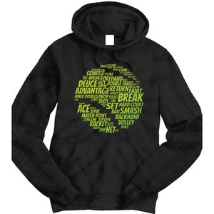 Tennis Terms Tennis Player Playing Tennis Ball Tie Dye Hoodie