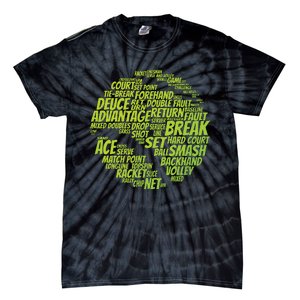 Tennis Terms Tennis Player Playing Tennis Ball Tie-Dye T-Shirt