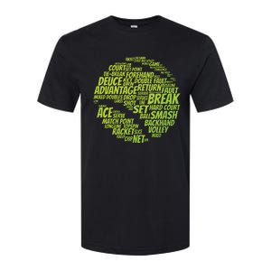 Tennis Terms Tennis Player Playing Tennis Ball Softstyle CVC T-Shirt