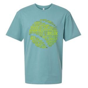 Tennis Terms Tennis Player Playing Tennis Ball Sueded Cloud Jersey T-Shirt