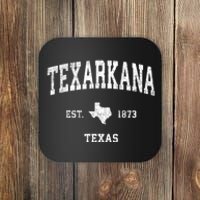 Texarkana Texas Tx Vintage Established Sports Design Coaster