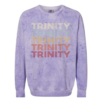 Trinity Texas Trinity Tx Vintage Text Colorblast Crewneck Sweatshirt