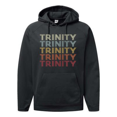 Trinity Texas Trinity Tx Vintage Text Performance Fleece Hoodie