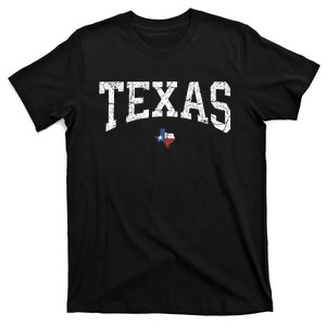 Texas T Texas State Map Flag Distressed T-Shirt