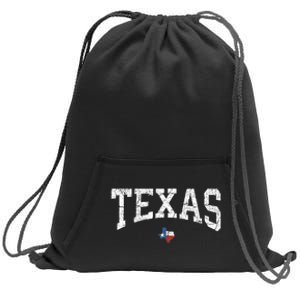 Texas T Texas State Map Flag Distressed Sweatshirt Cinch Pack Bag