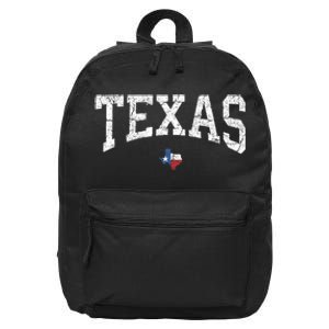 Texas T Texas State Map Flag Distressed 16 in Basic Backpack