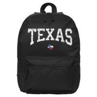 Texas T Texas State Map Flag Distressed 16 in Basic Backpack