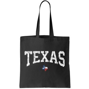 Texas T Texas State Map Flag Distressed Tote Bag